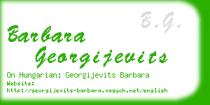barbara georgijevits business card
